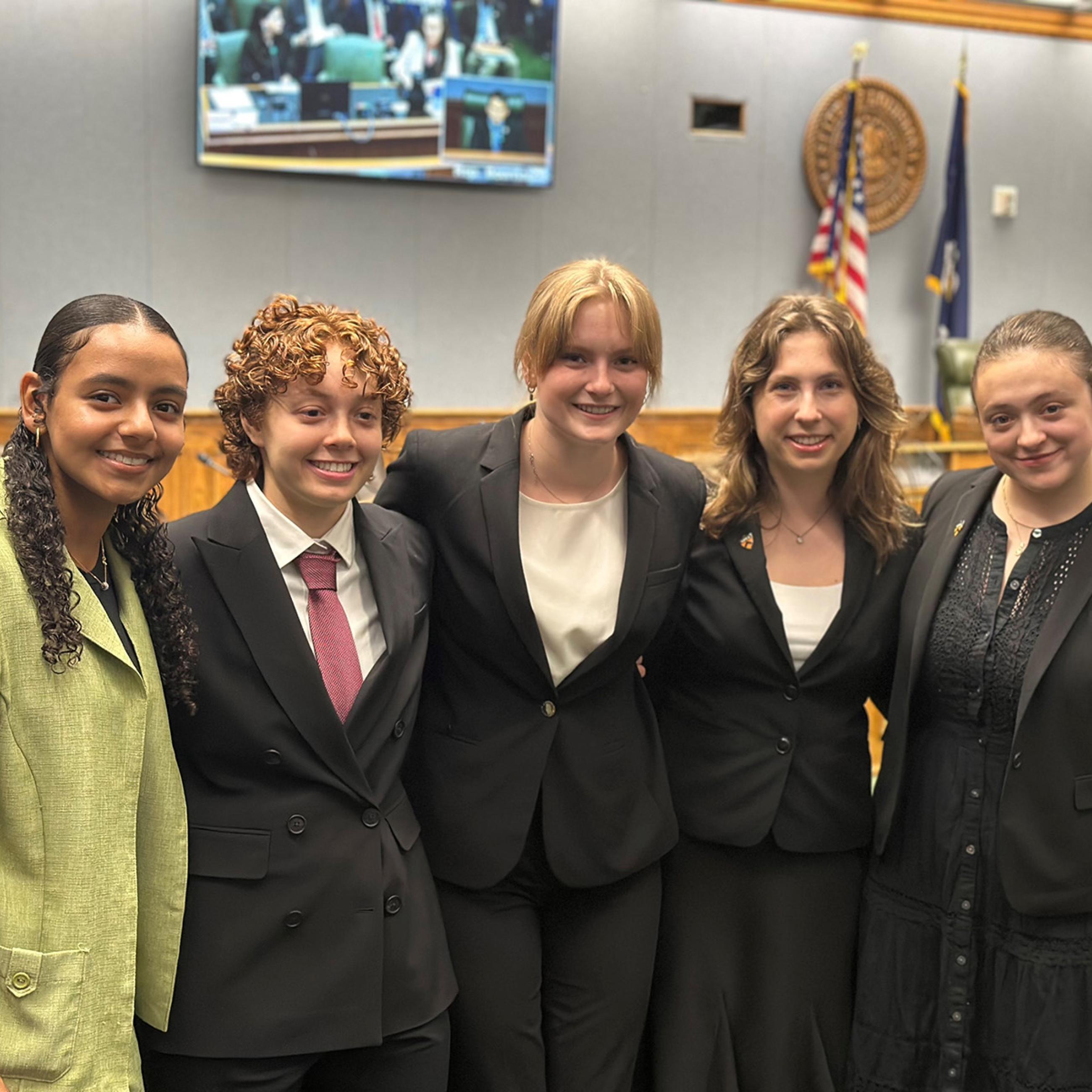 Clinic Students after Presenting their Research in the Louisiana State Capitol in Baton Rouge.