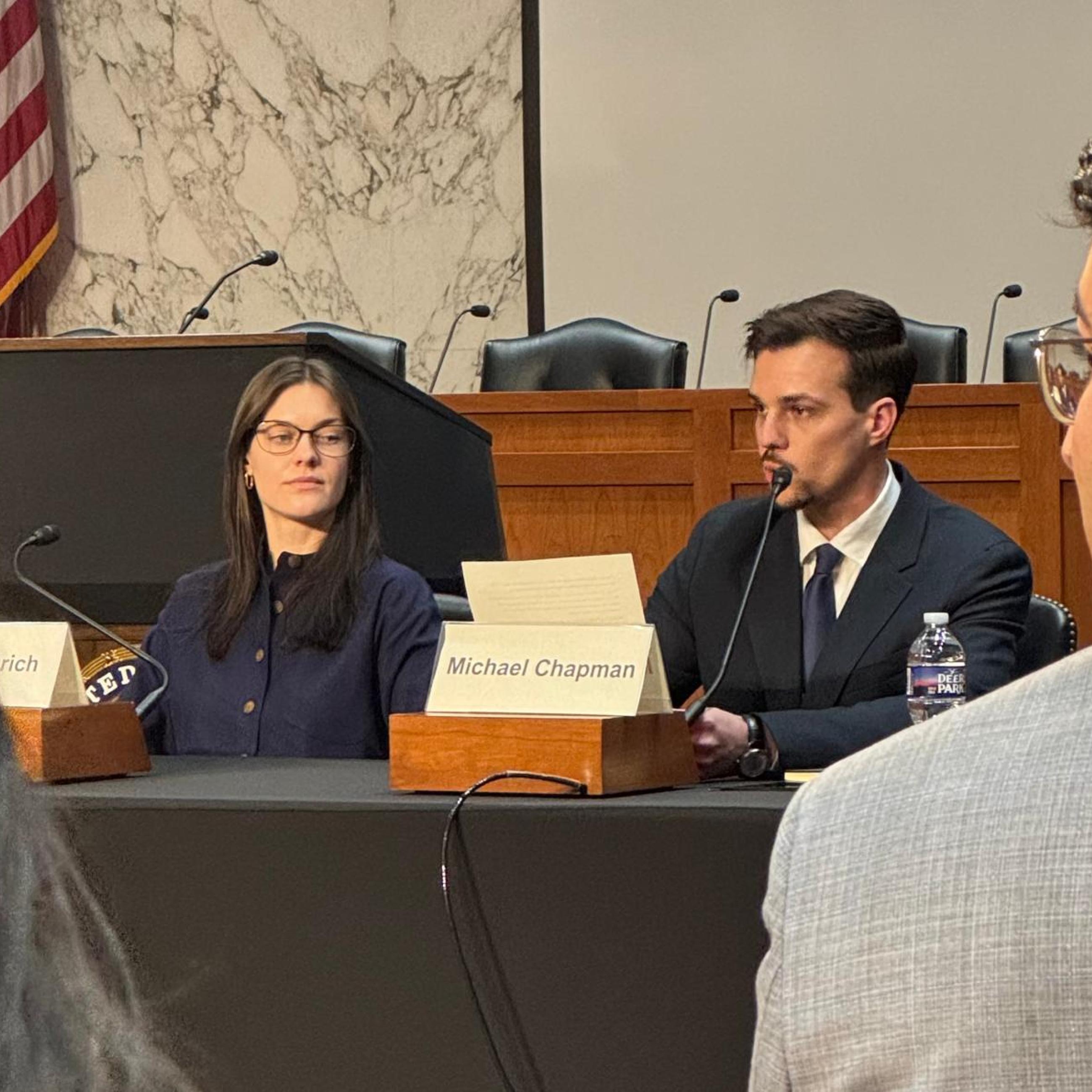 Senate briefing introductions by Michael Chapman