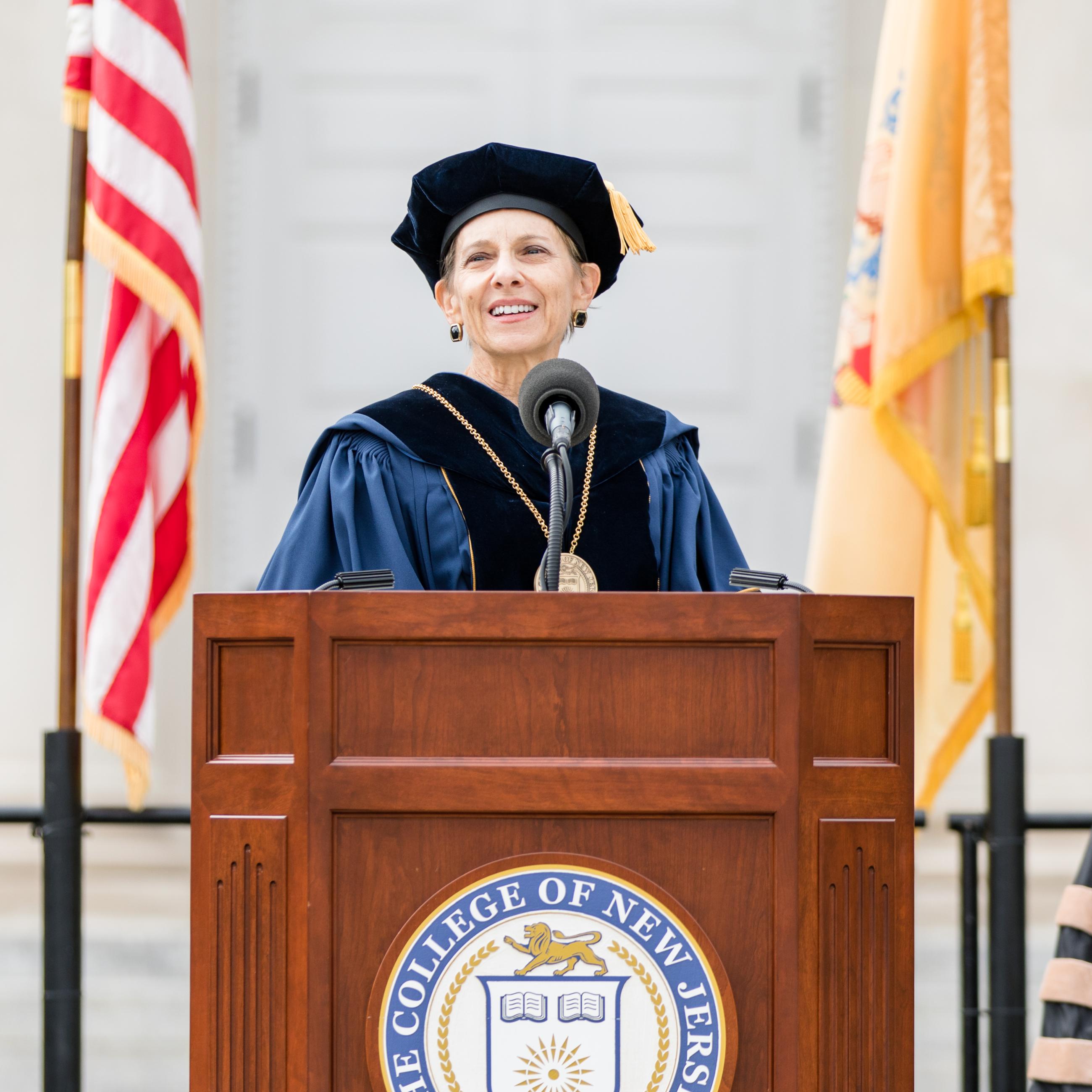 Kathryn Foster *93 at convocation ceremony