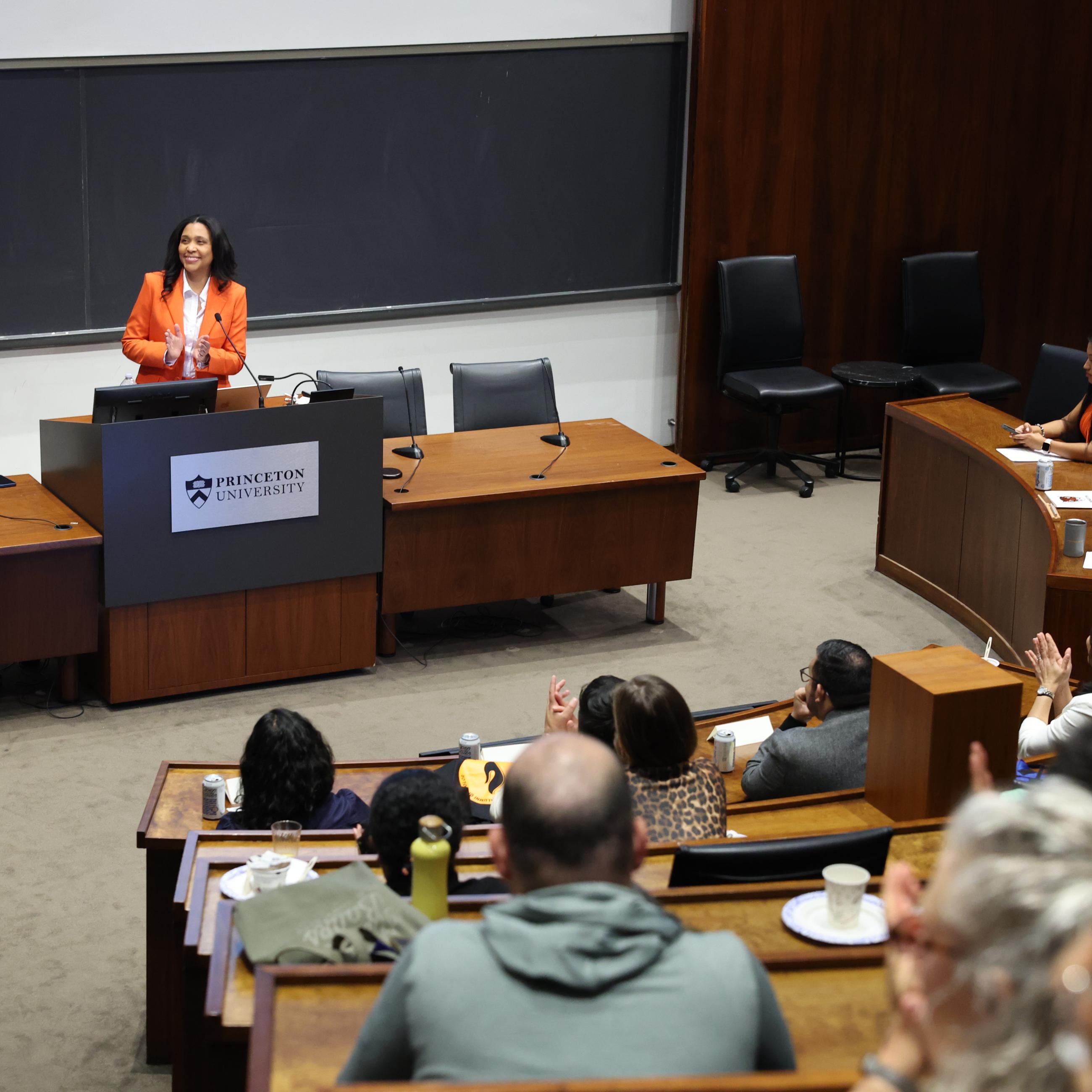 Keynote speaker, Amber Greene MPP '12, at the 2026 SAOC Spring Symposium. Photo credit: Beverly Schaefer