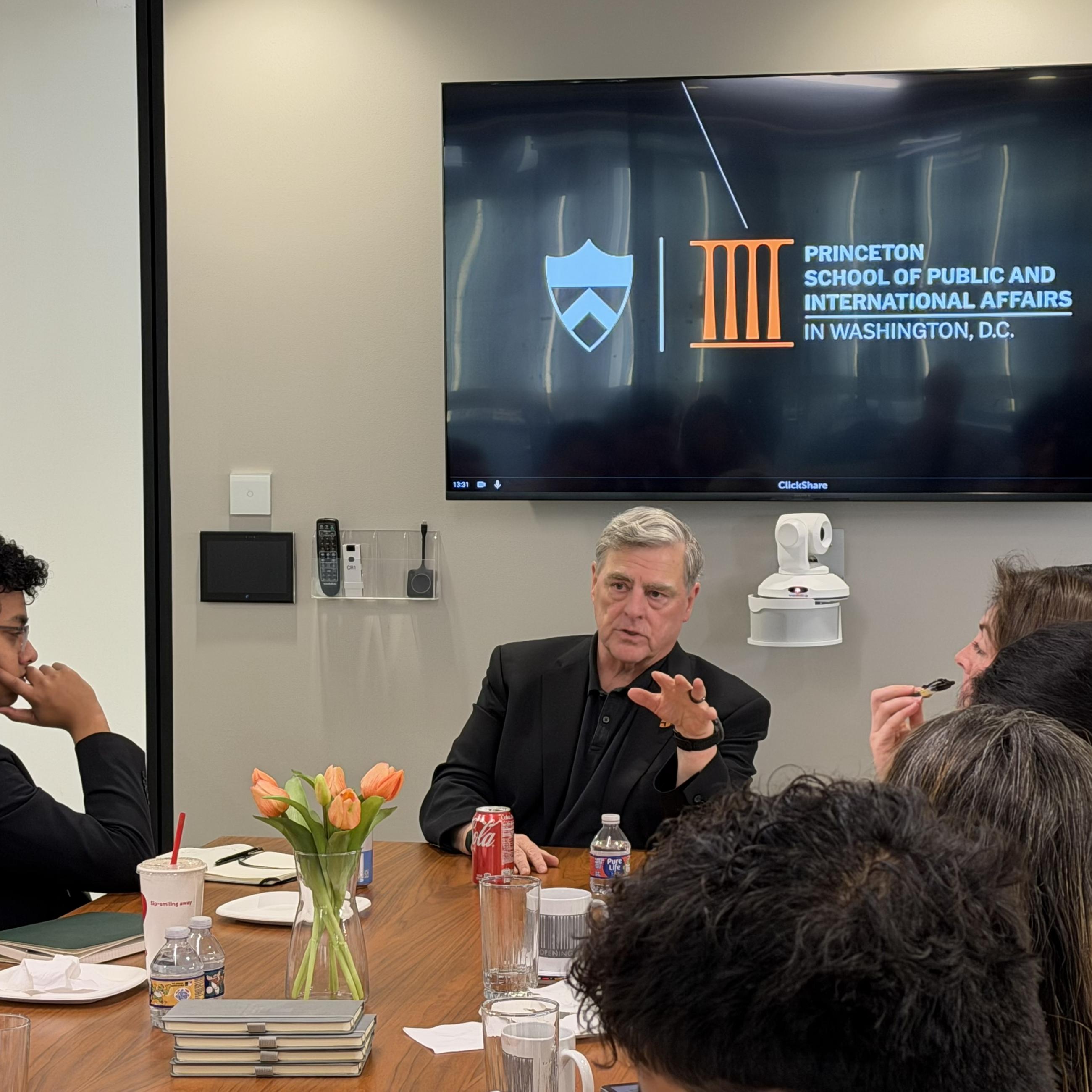 General Mark Milley with SPIA students