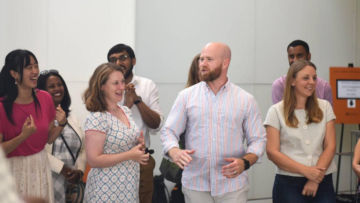 group of students laughing
