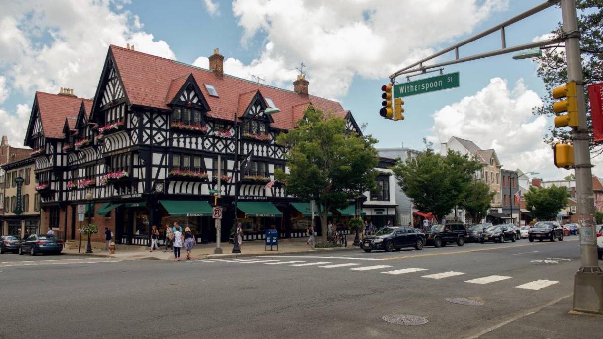 street and building in town of princeton