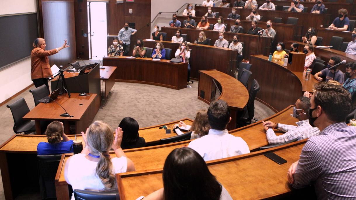 group of students in a lecture hall