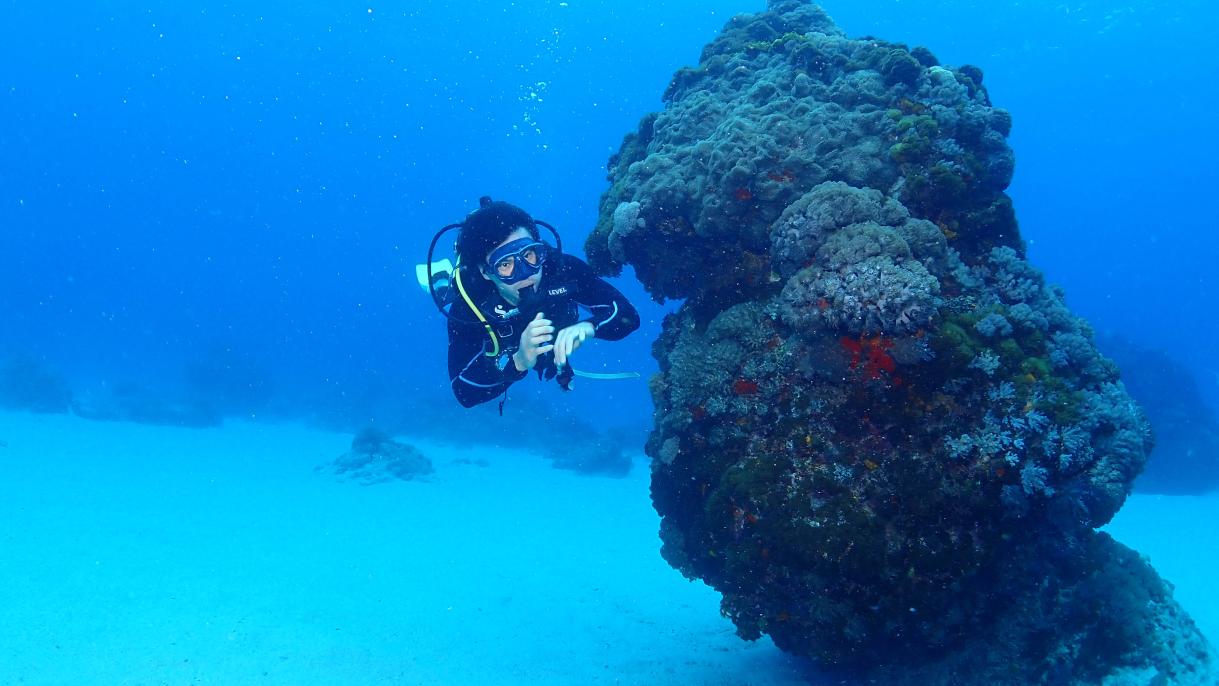 Man scuba diving