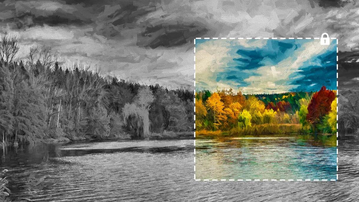 Saving Paradise banner graphic of trees, sky and water