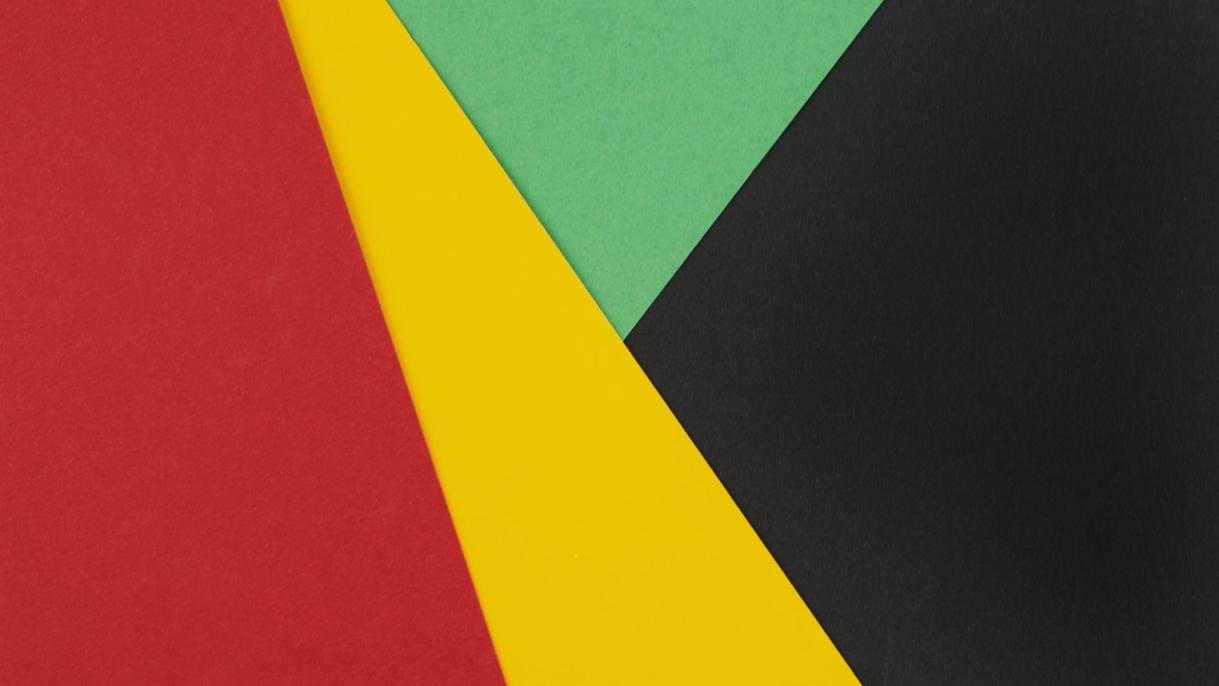 red, yellow, green, black triangles