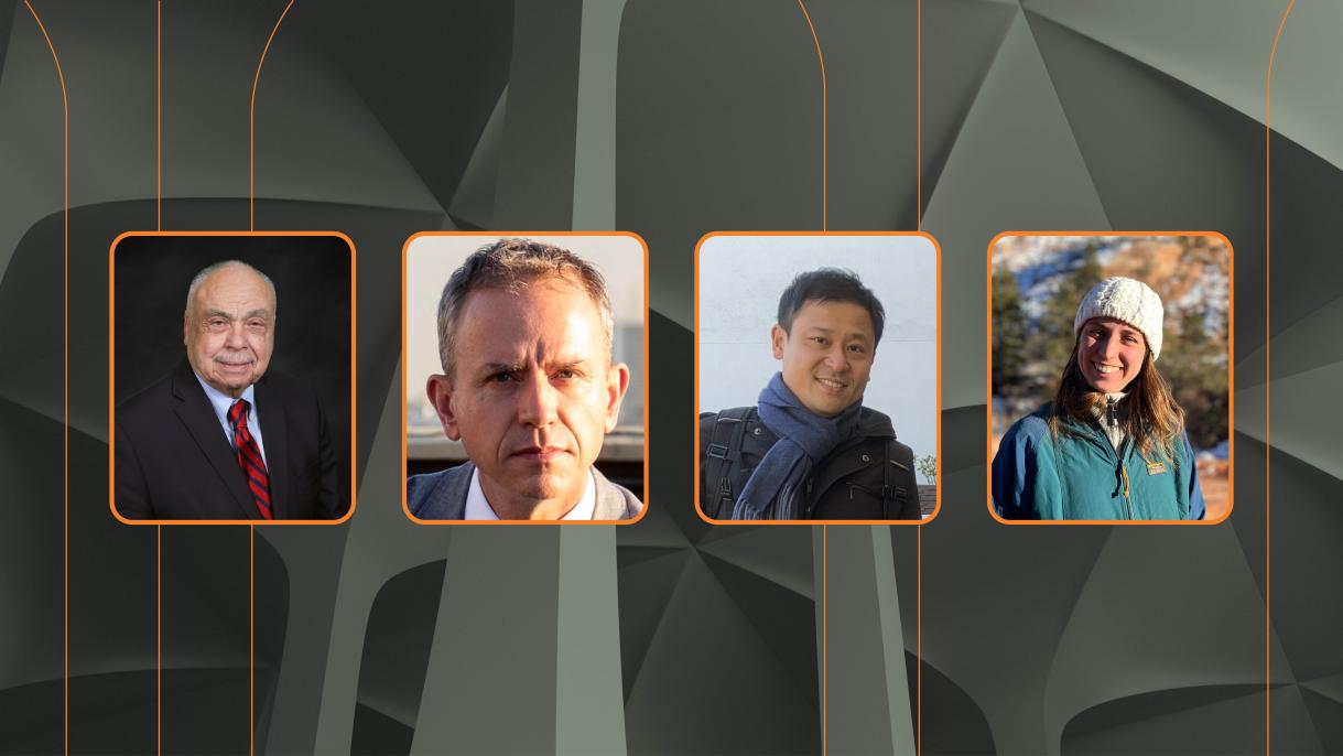Collage of Julius Coles MPA ’66, Stephen Jackson MPA ’94, PhD ’03, Masayuki Kameda MPA ’12, and Martina Bergues MPA ’23