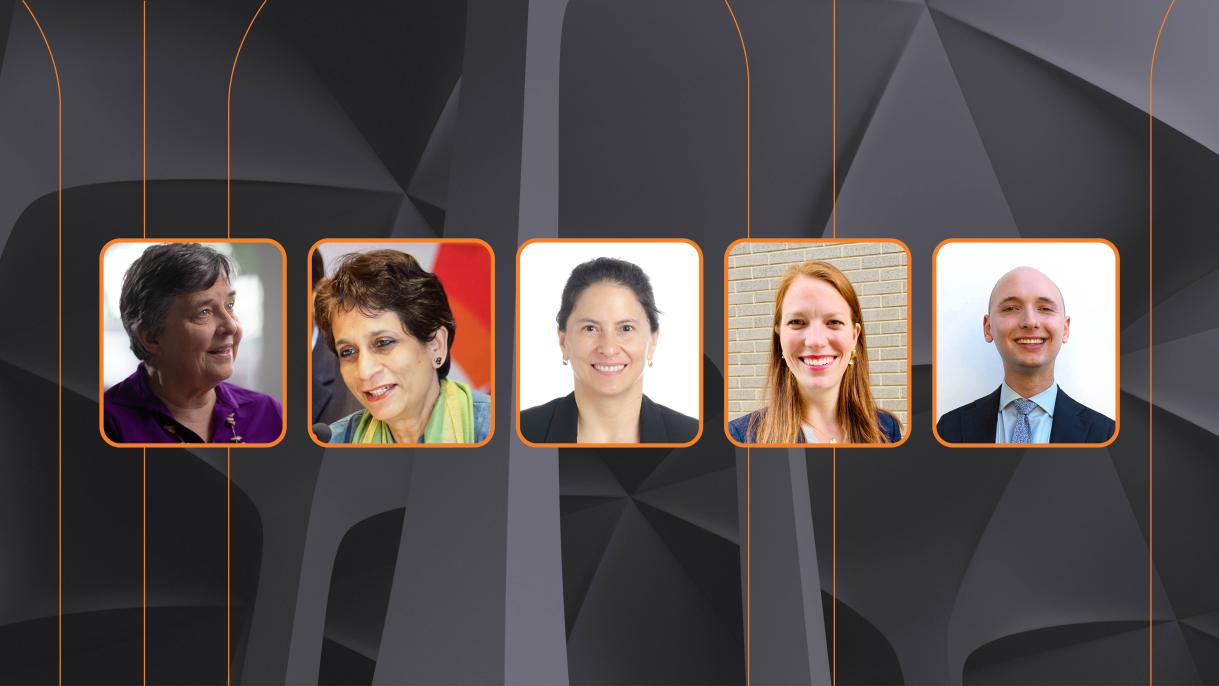 Katherine Marshall MPA ’69, Kanni Wignaraja MPA ’89, Laura Jaramillo MPA ’02, Margaret Mullins MPA ’18, Arthur Shemitz MPA ’23
