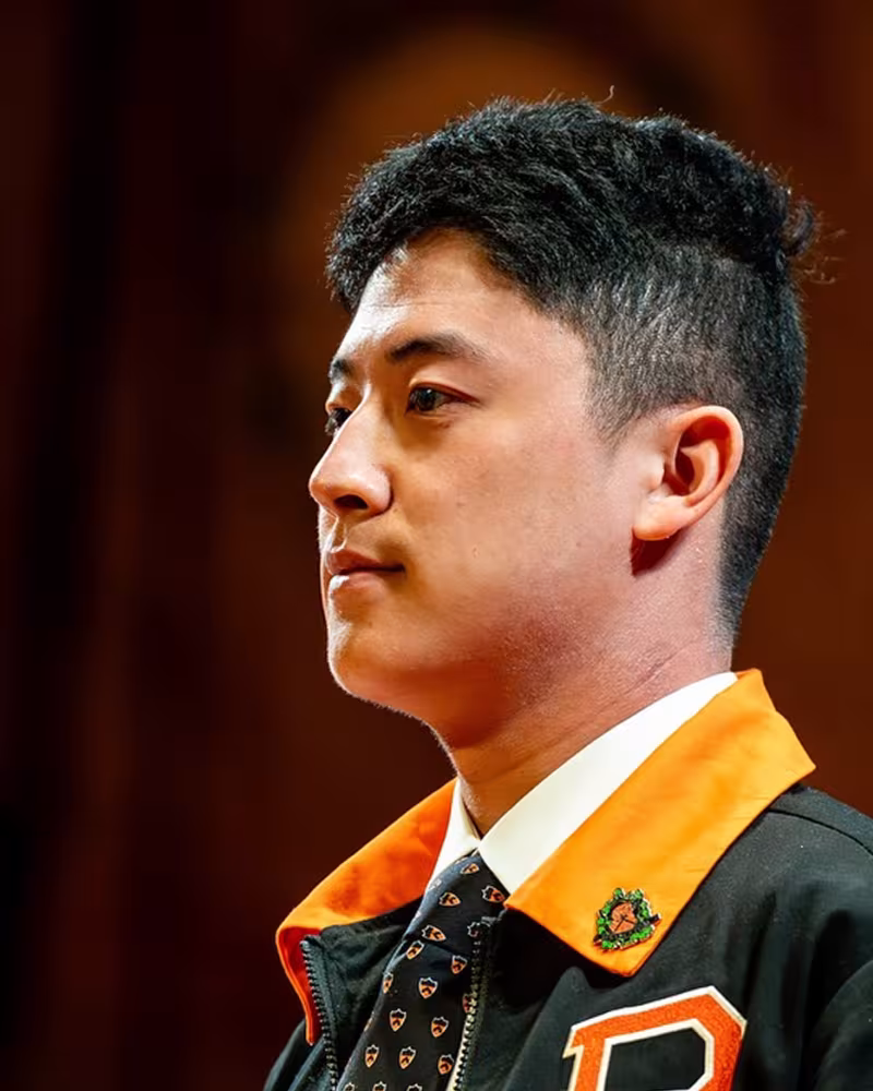 student looking to the left