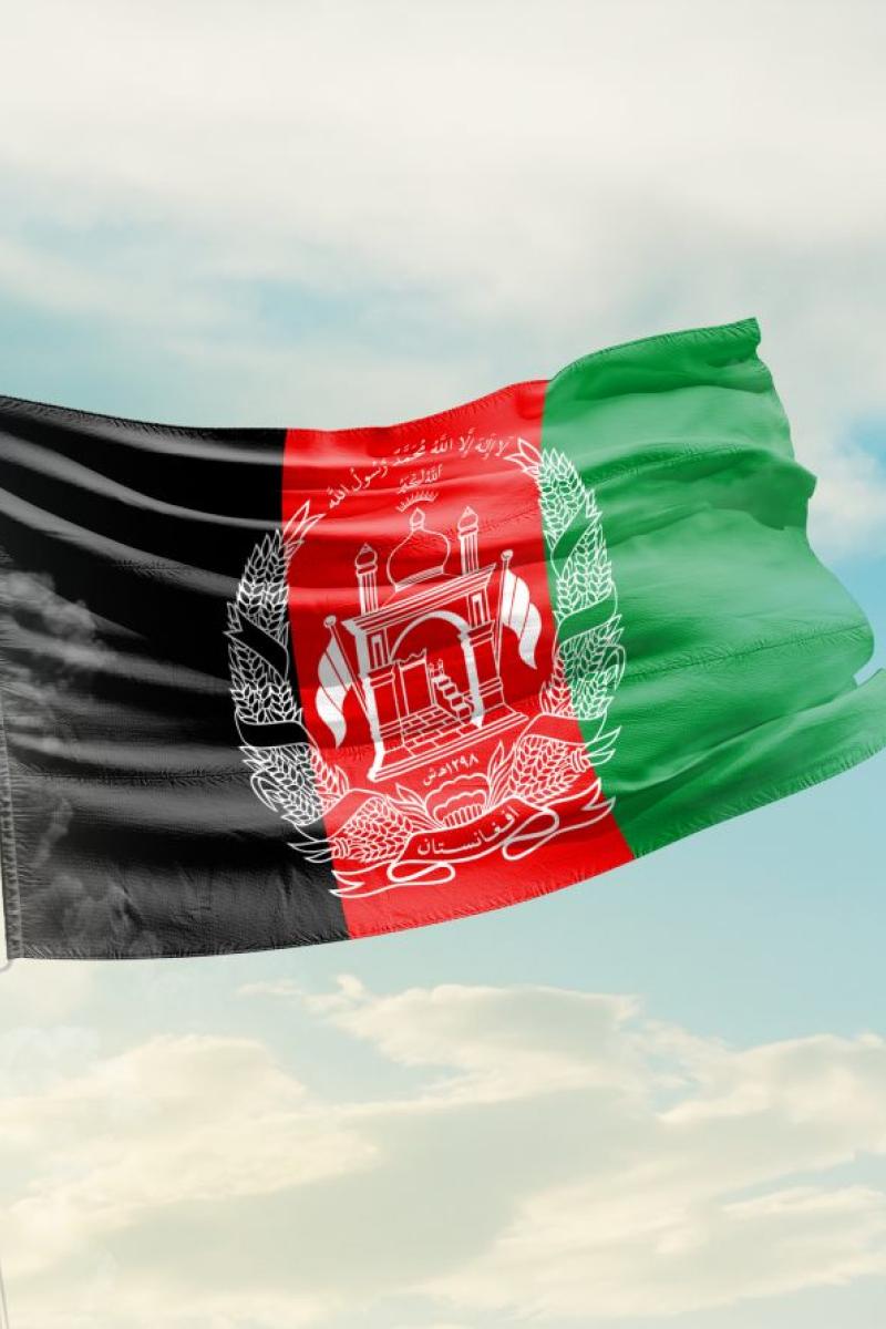 afghan flag in the sky