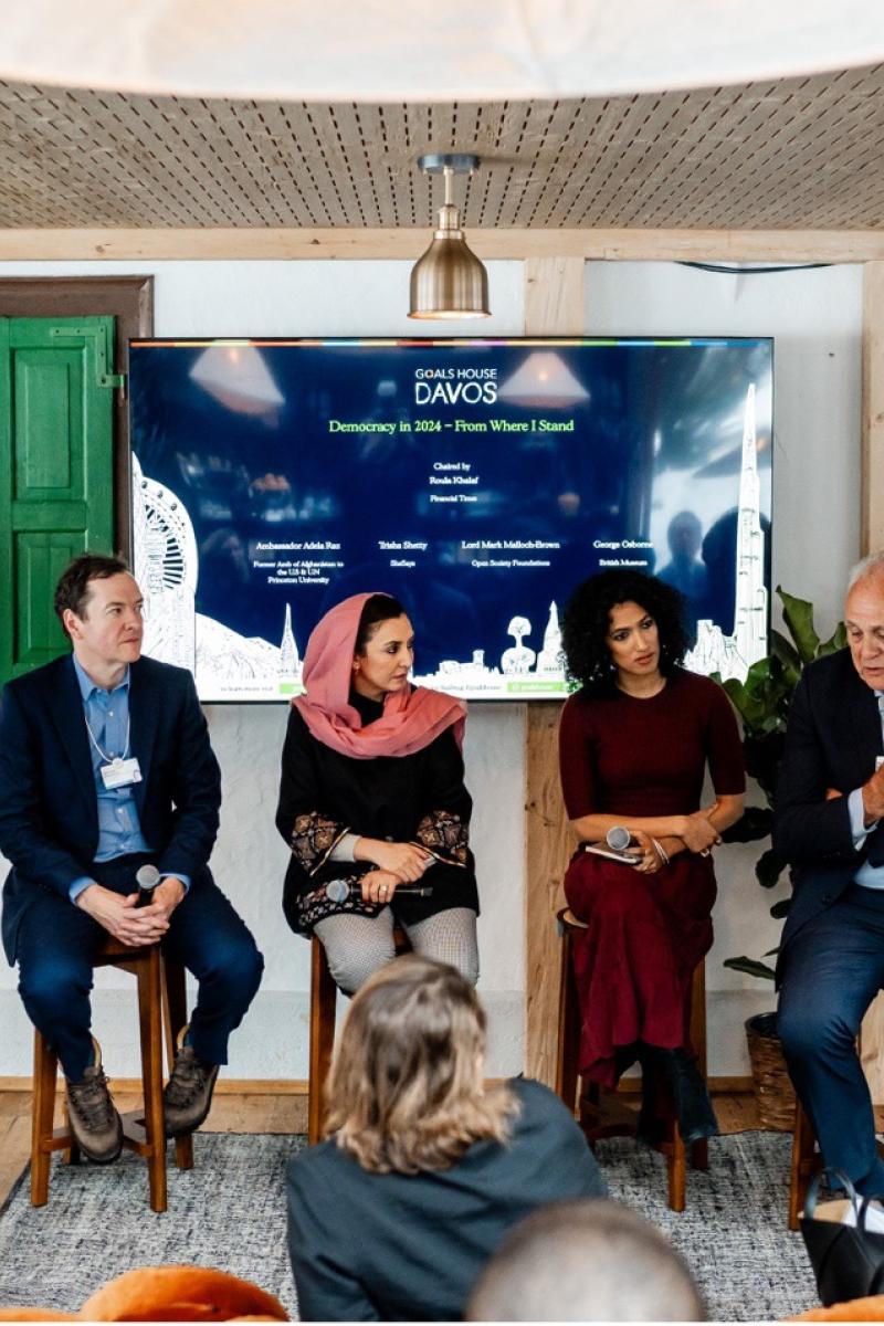 Participants in World Economic Forum in Davos, Switzerland